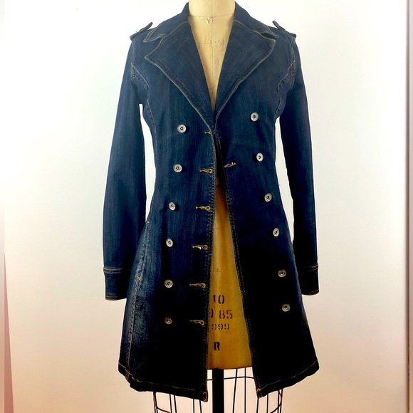 Jou Jou Jackets & Coats Military Style Denim Jacket Poshmark
